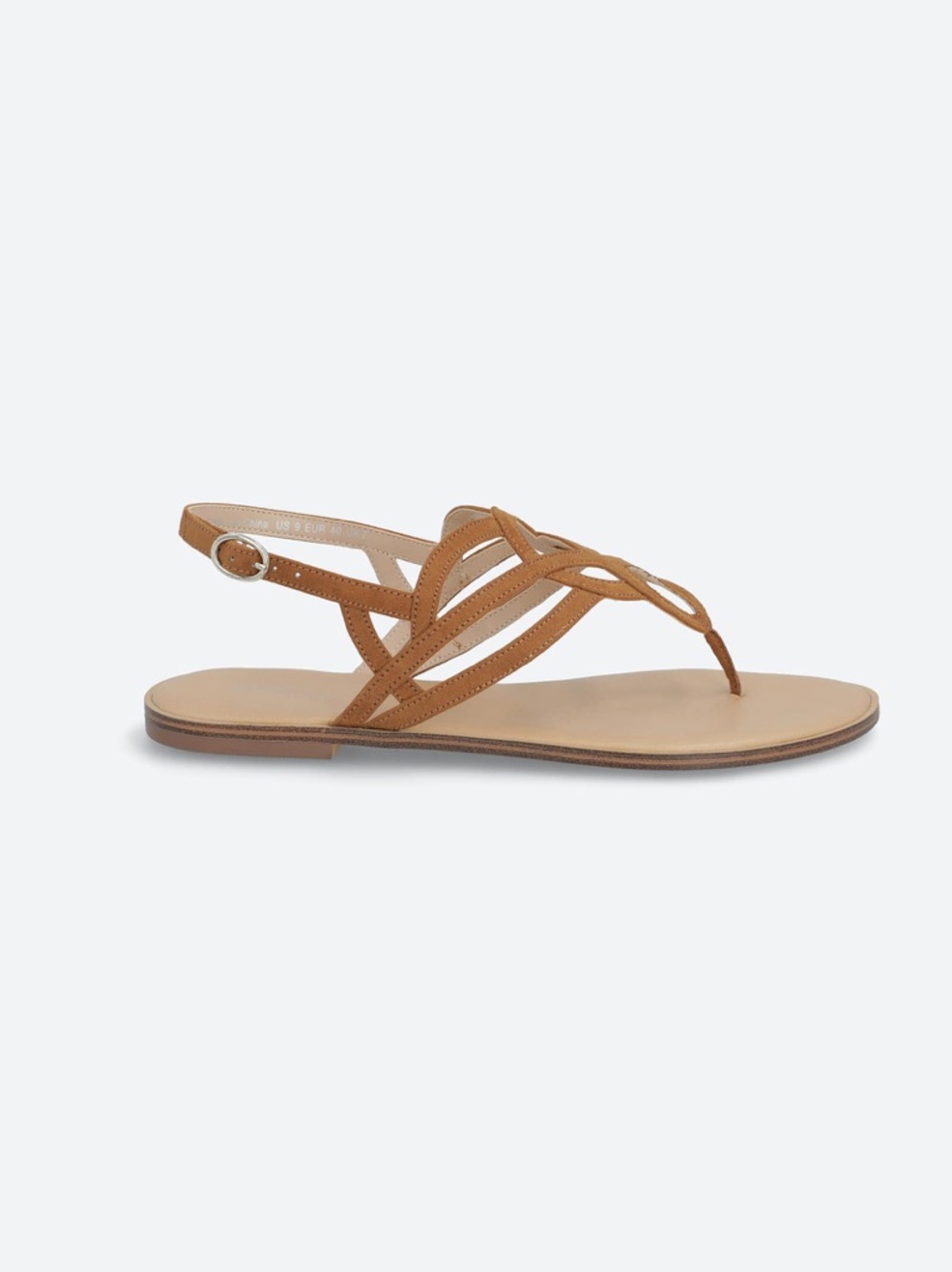 Market & Spruce Irene Tan Strappy Sandals Stitch Fix Thong Flat Size 7.5 - Picture 9 of 12